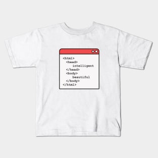 Funny html code - software coding, development Kids T-Shirt